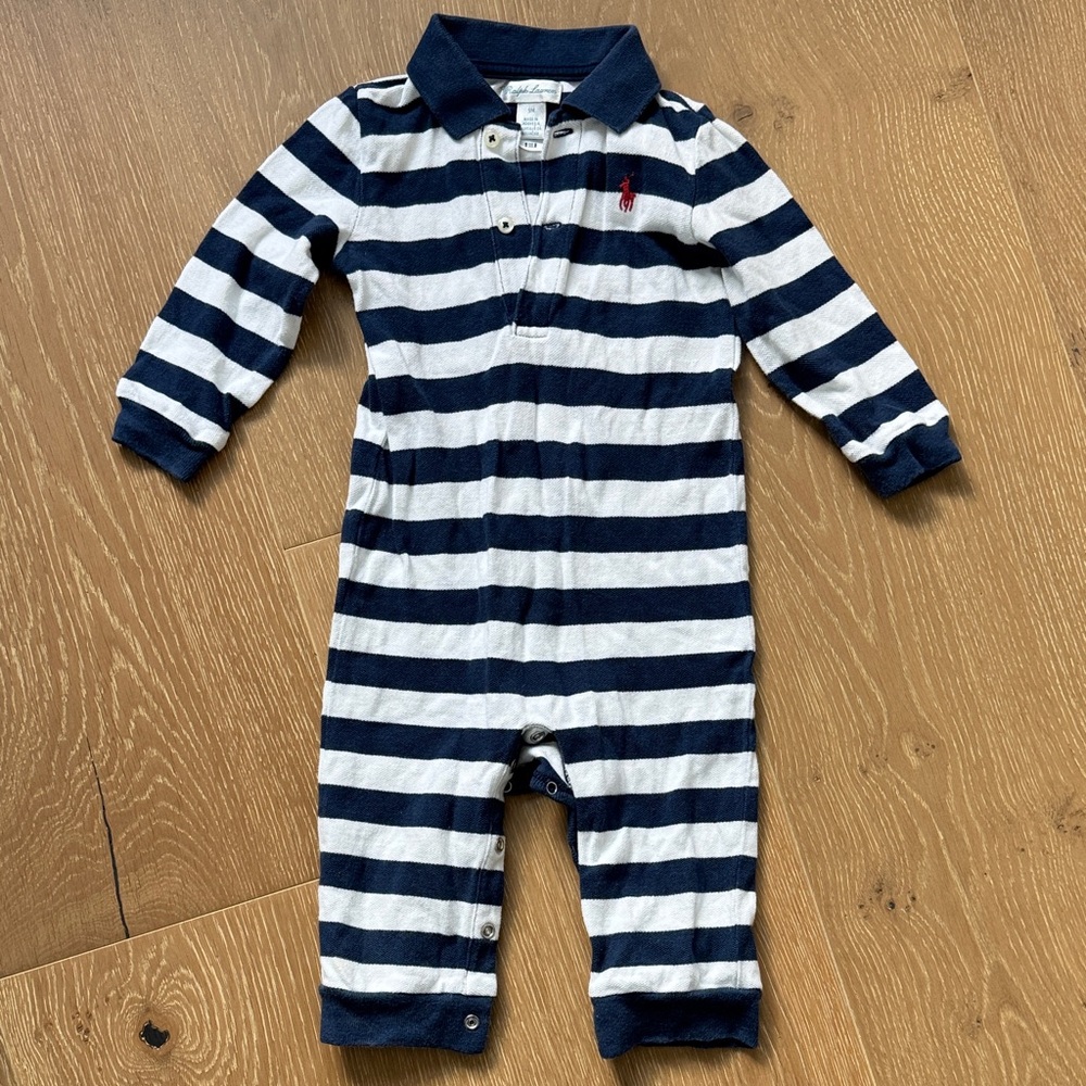 Ralph Lauren Striped Navy and White Kids 9m